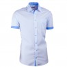 Modrá košile Aramgad kombinovaná vypasovaná 40436