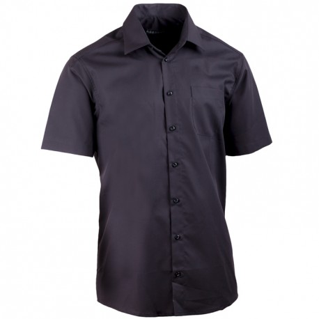 Černá pánská košile rovná 100 % bavlna non iron Assante 40116