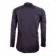Černá prodloužená košile s dlouhým rukávem slim 100 % bavlna Assante 20106