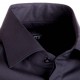 Černá prodloužená košile na manžetový knoflíček slim fit Assante 20110