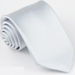 Bílá kravata jednobarevná Greg 99920