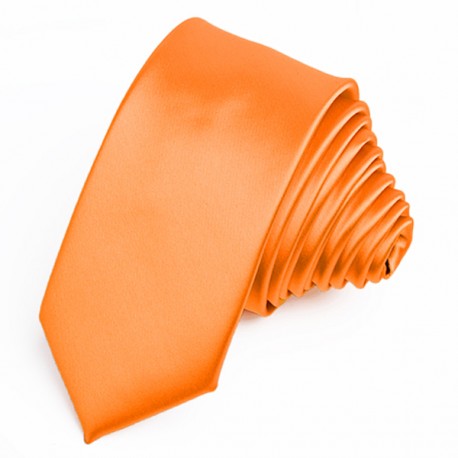 Kravata oranžová slim fit Greg 99175