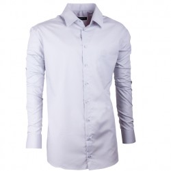 Prodloužená košile slim šedá Assante 20120