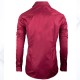 Prodloužená pánská košile slim vínově červená Assante 20315