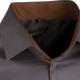 Pánská tmavě šedá košile slim krátký rukáv 100% bavlna non iron Assante 40145