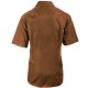 Pánská bronzová košile slim krátký rukáv 100% bavlna non iron Assante 40241