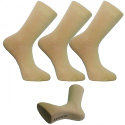 Multipack ponožky 3 pár béžové antibakteriál stříbro Assante 73