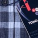 Šedomodrá kostka košile 100 % bavlna Tonelli 110968