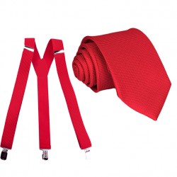 Set kšandy kravata červený Assante 507