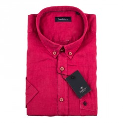 Pánská košile červená krátký rukáv Tonelli 110868